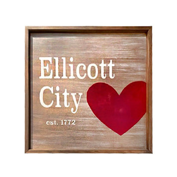 ELLICOTT CITY SIGN WITH HEART