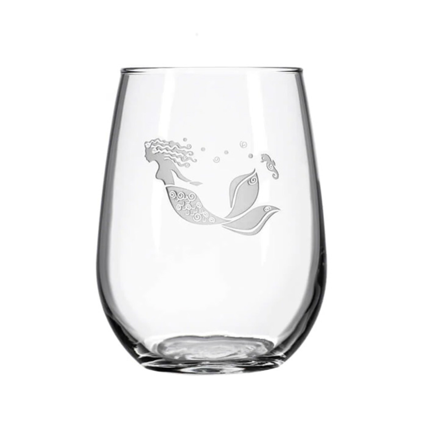 ETCHED STEMLESS WINE GLASS - Su Casa