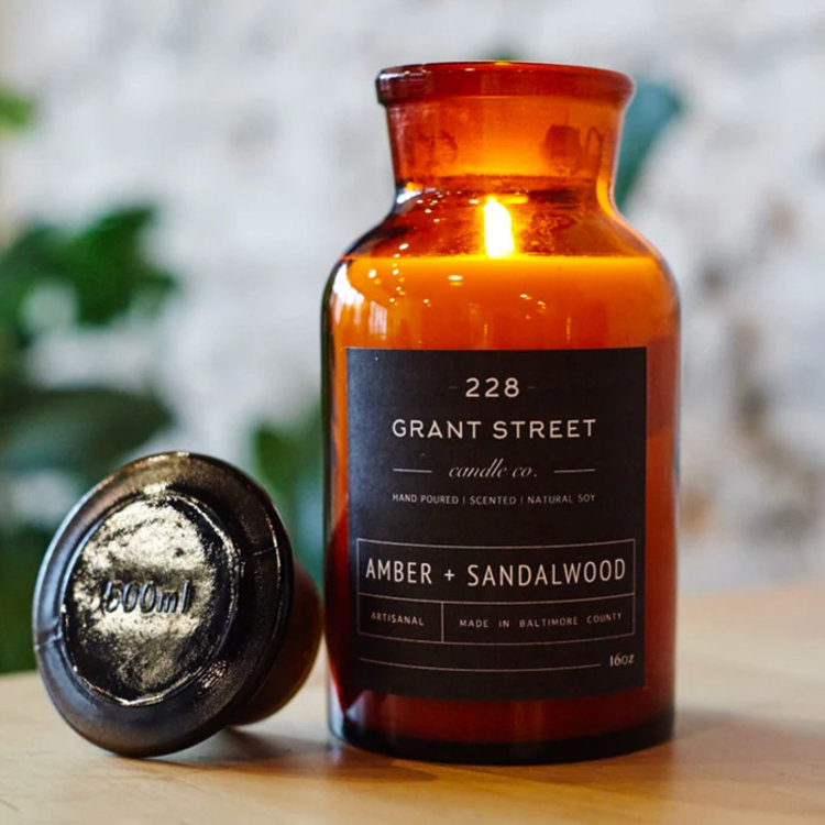 APOTHECARY JAR 16 OZ. CANDLES