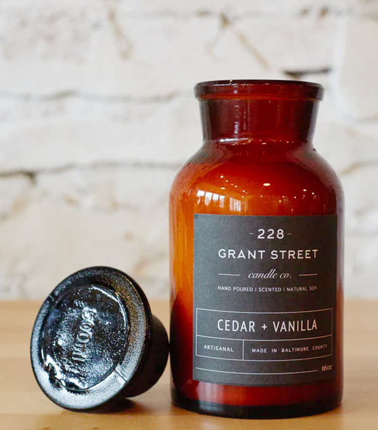 APOTHECARY JAR 16 OZ. CANDLES