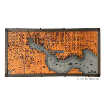 1850s BALTIMORE HARBOR MAP