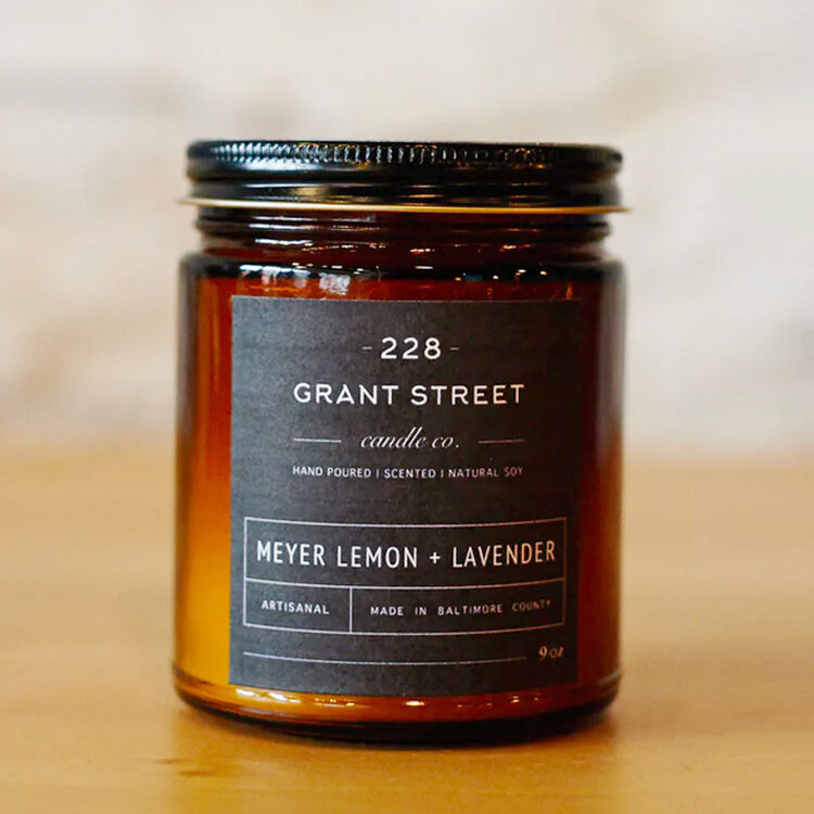 AMBER JAR 9 OZ. CANDLES