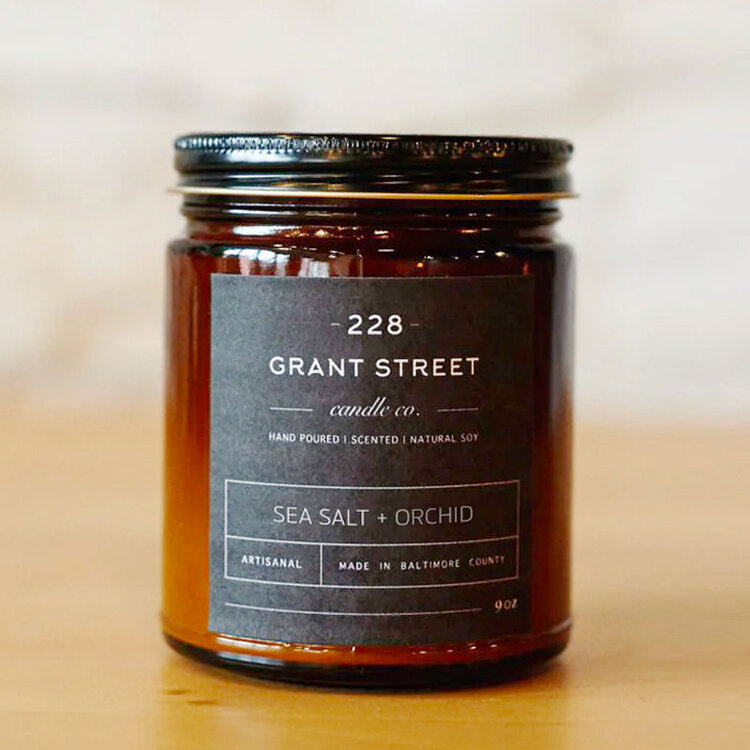 AMBER JAR 9 OZ. CANDLES