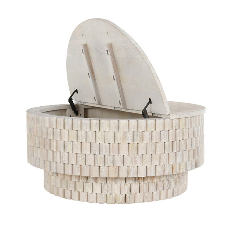 NORBECK 40" ROUND STORAGE COFFEE TABLE