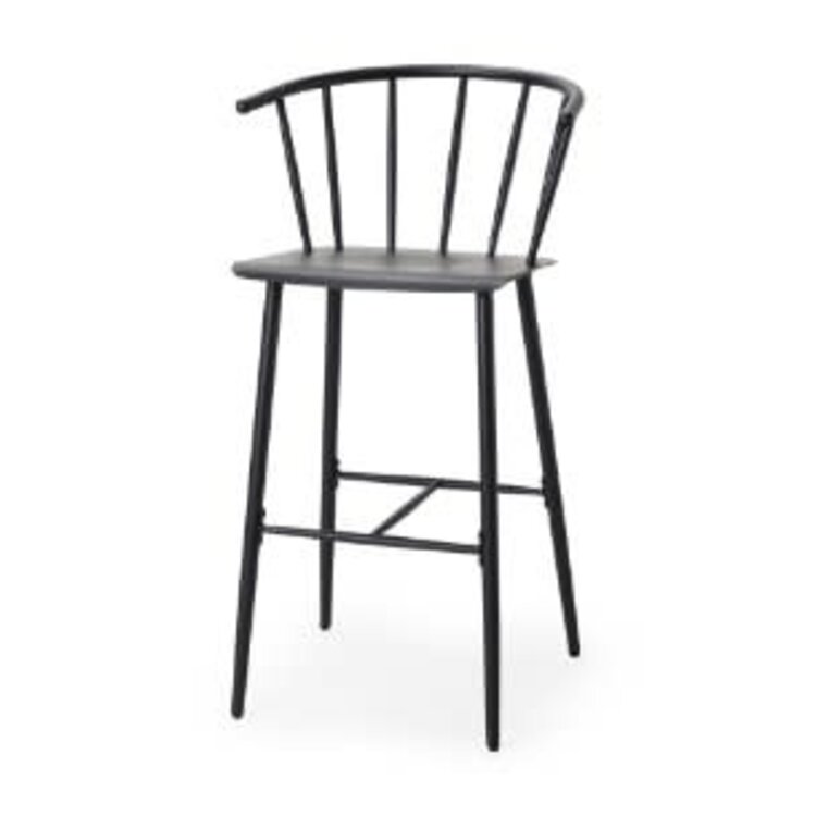 POWELL BLACK METAL STOOL