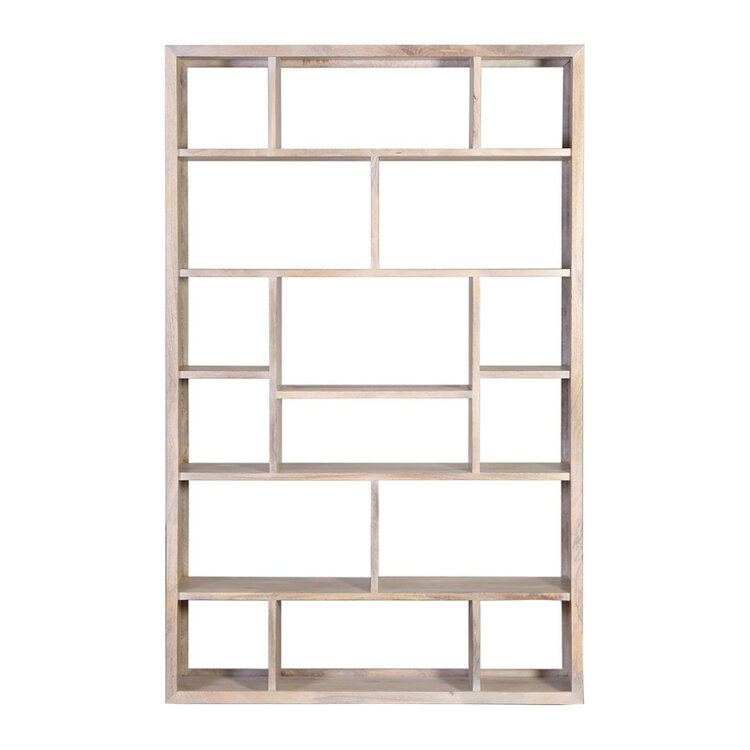 DUNCAN BOOKCASE, WHITE WASH