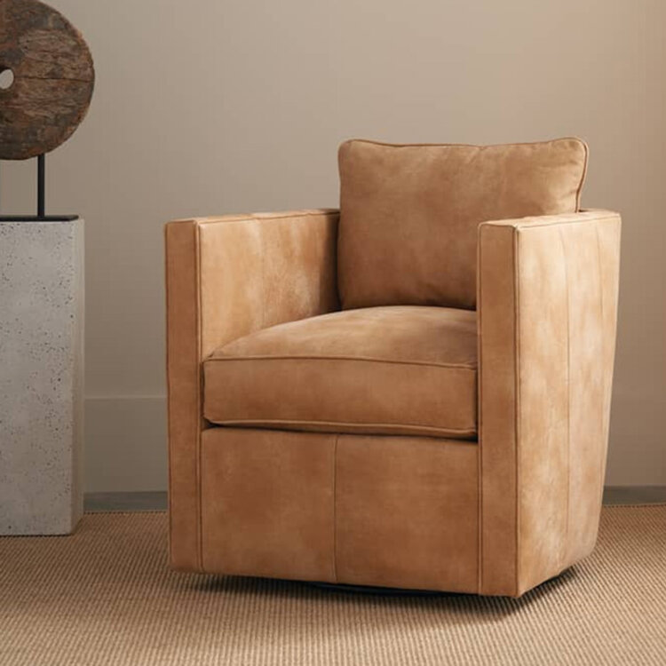 ROTHWELL LEATHER SWIVEL CHAIR