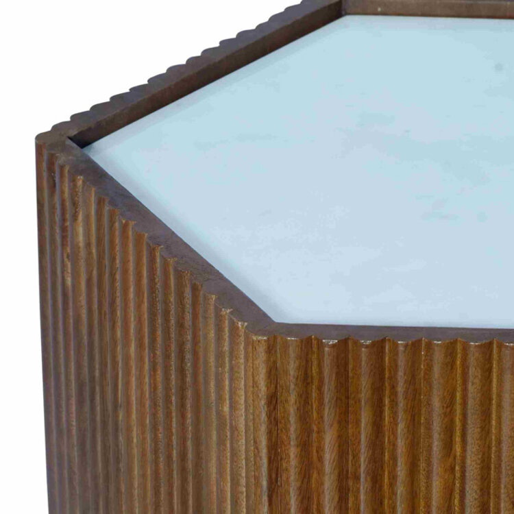LR HOME SERGEY HEXAGON END TABLE