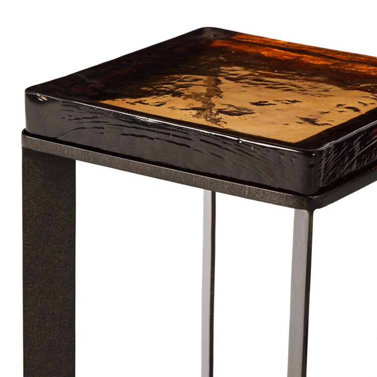 LENNIE CAST GLASS END TABLE