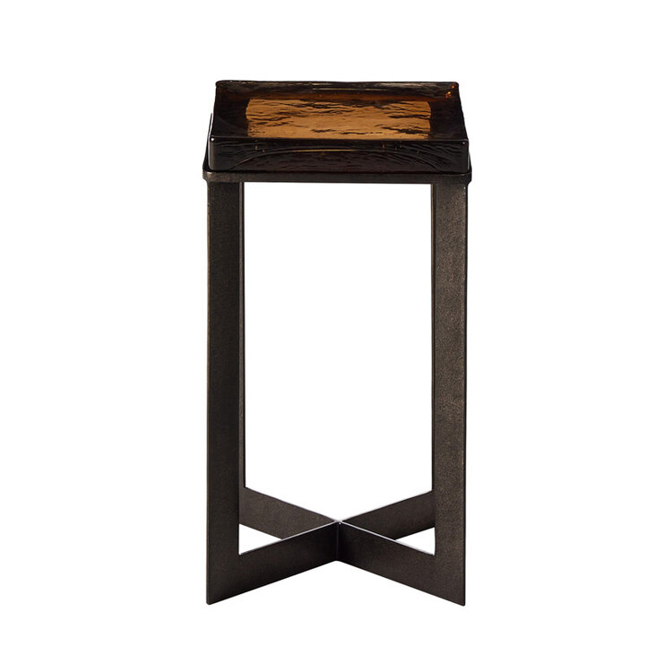 LENNIE CAST GLASS END TABLE
