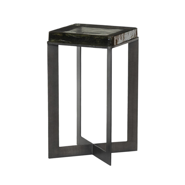 LENNIE CAST GLASS END TABLE