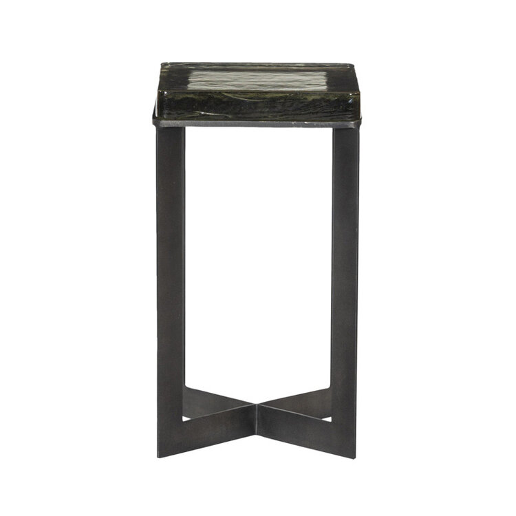 LENNIE CAST GLASS END TABLE