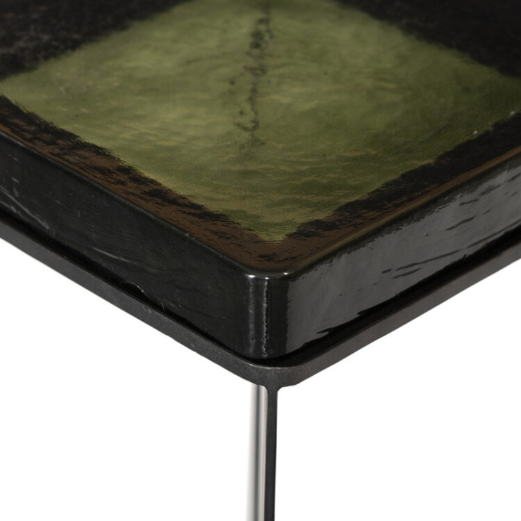LENNIE CAST GLASS END TABLE