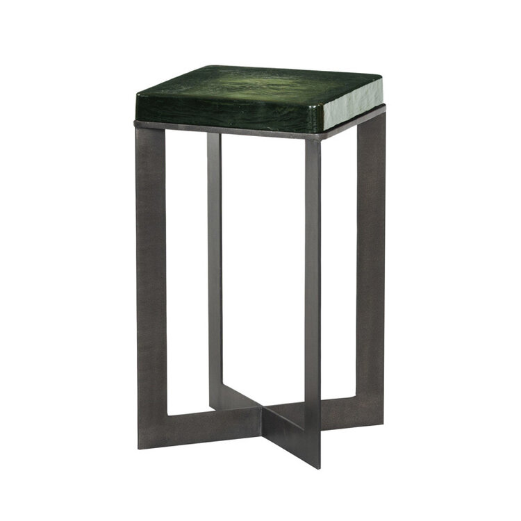 LENNIE CAST GLASS END TABLE