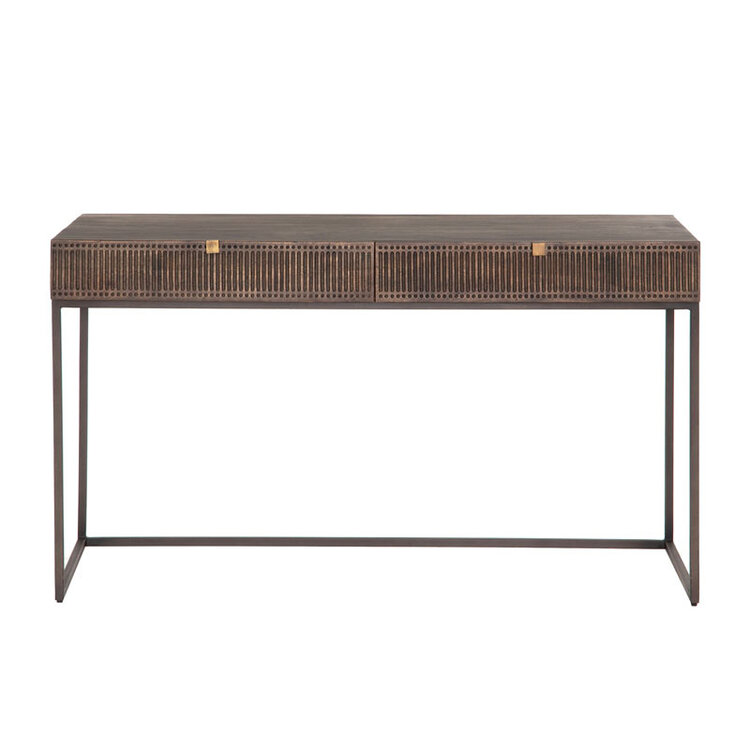 KELBY WRITING DESK VINTAGE BROWN