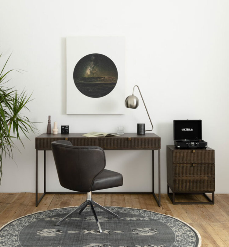 KELBY FILING CABINET VINTAGE BROWN