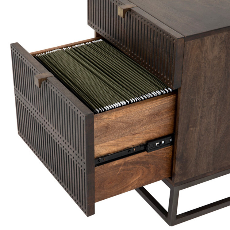 KELBY FILING CABINET VINTAGE BROWN