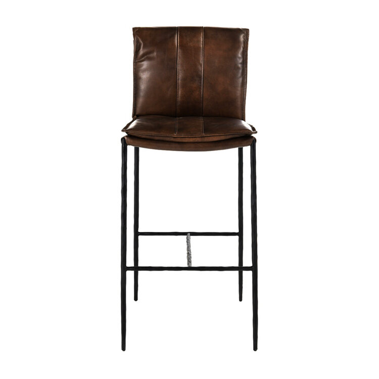 MYERS LEATHER STOOL