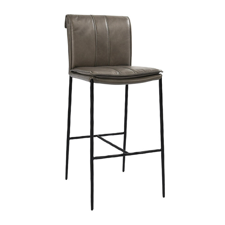MYERS LEATHER STOOL