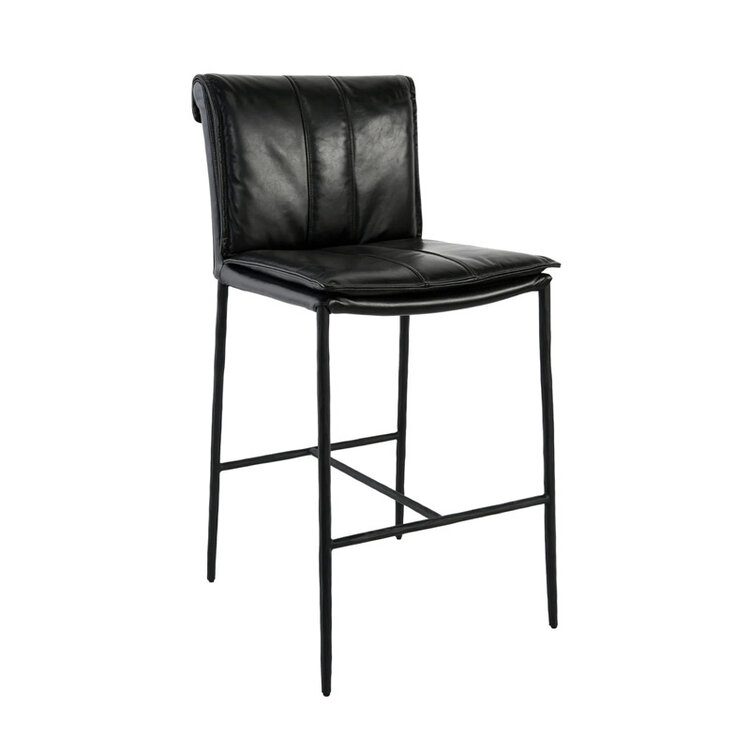 MYERS LEATHER STOOL