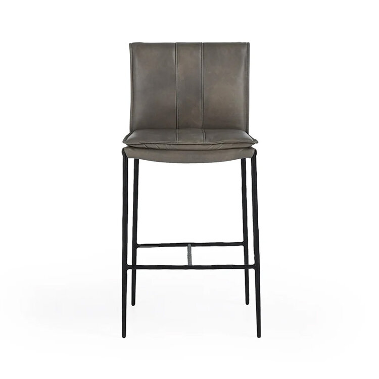 MYERS LEATHER STOOL