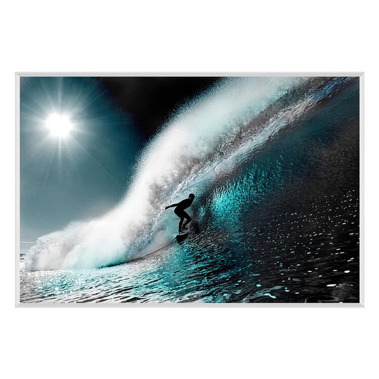 SURFING A BREAK I FRAMED CANVAS