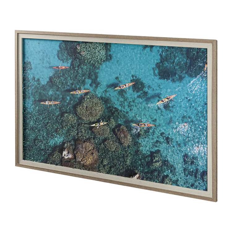 ANTHONY QUINN BAY GLASS FRAMED PRINT