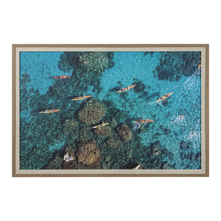 ANTHONY QUINN BAY GLASS FRAMED PRINT