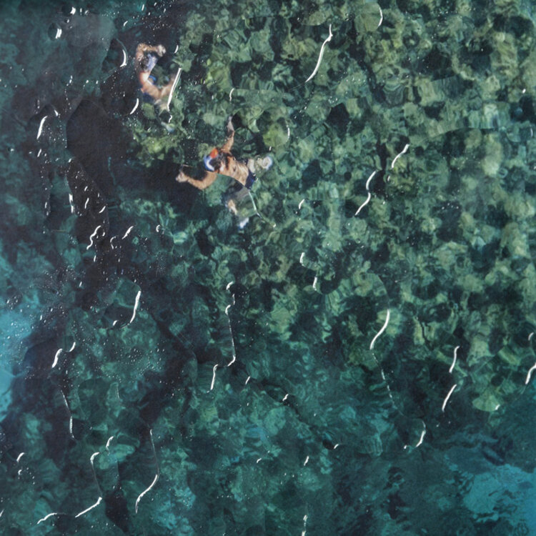 ANTHONY QUINN BAY GLASS FRAMED