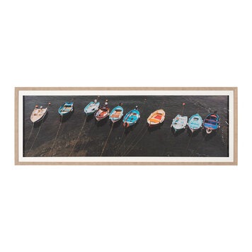 NEATLY MOORED FRAMED PRINT