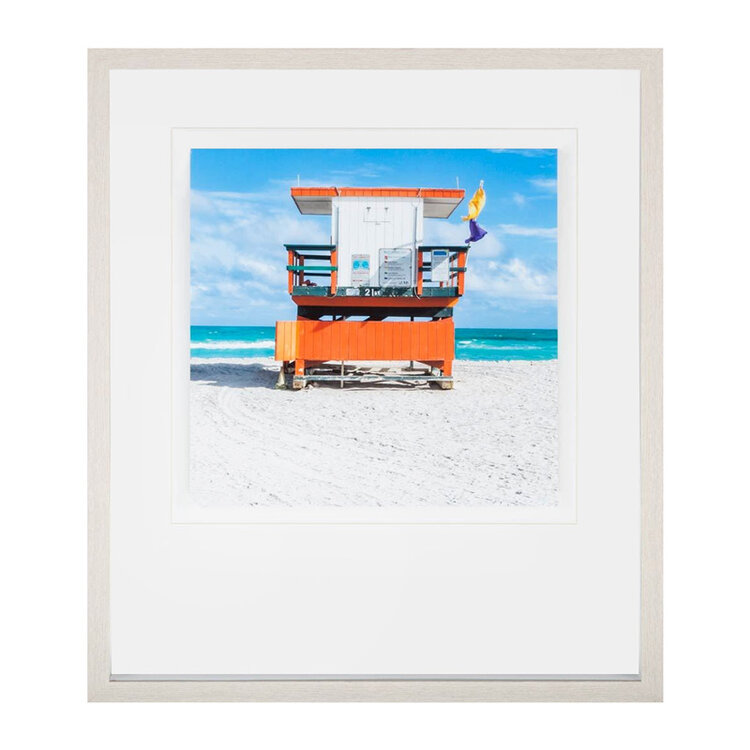 MIAMI BEACH GLASS FRAMED