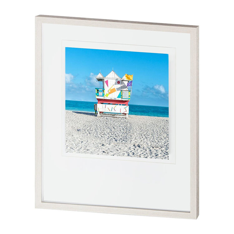 MIAMI BEACH GLASS FRAMED PRINT