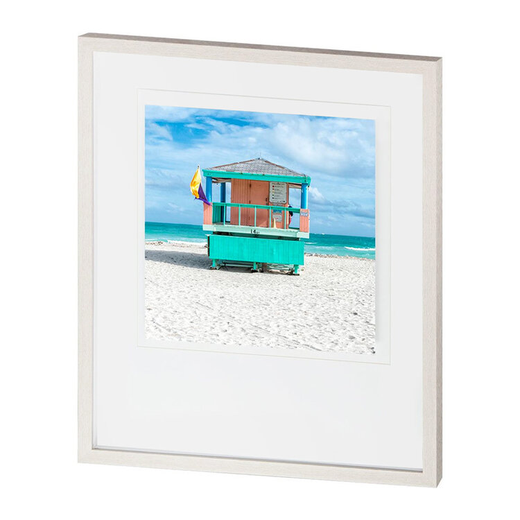 MIAMI BEACH GLASS FRAMED PRINT
