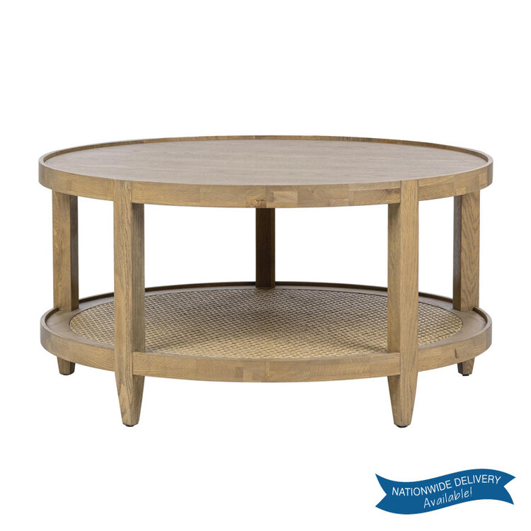 EVAN ROUND COFFEE TABLE, KHAKI MIST