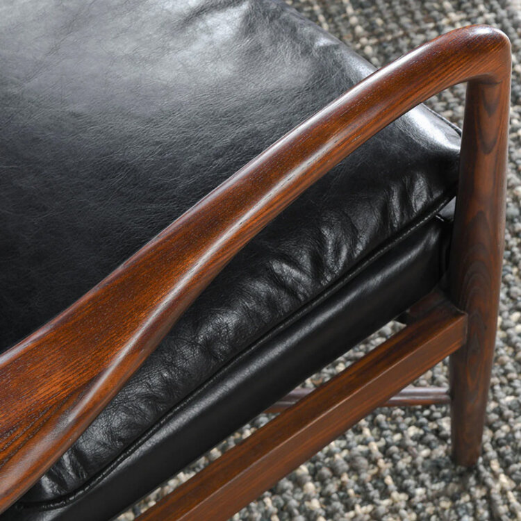 KIARA LEATHER CLUB CHAIR