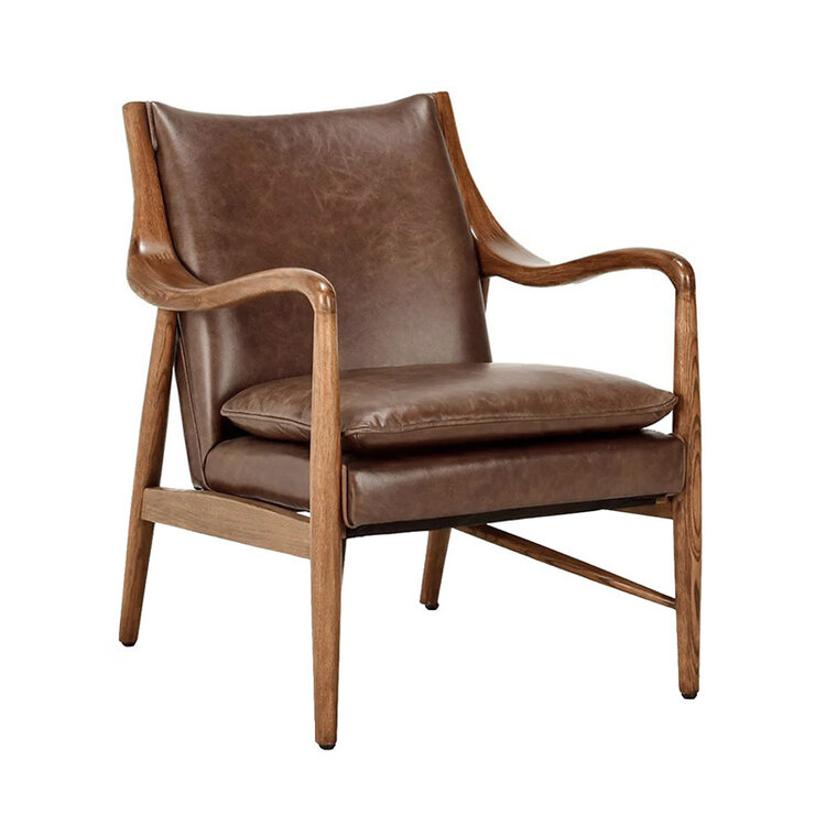 KIARA LEATHER CLUB CHAIR