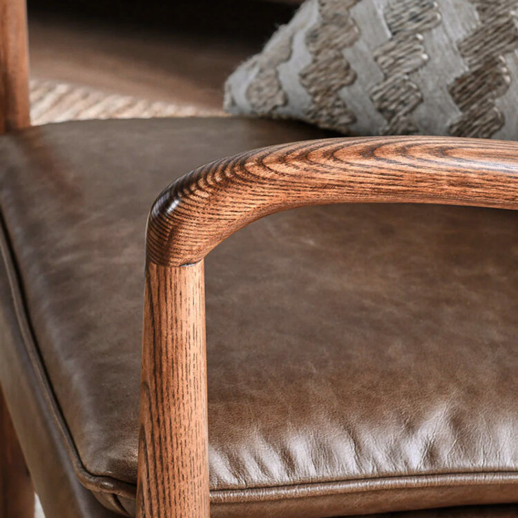 KIARA LEATHER CLUB CHAIR