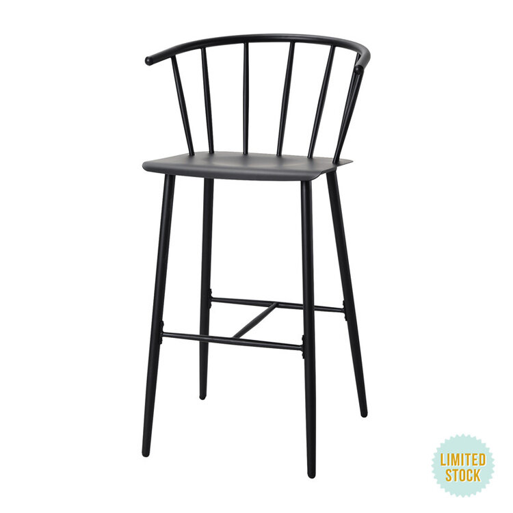 POWELL BLACK METAL STOOL