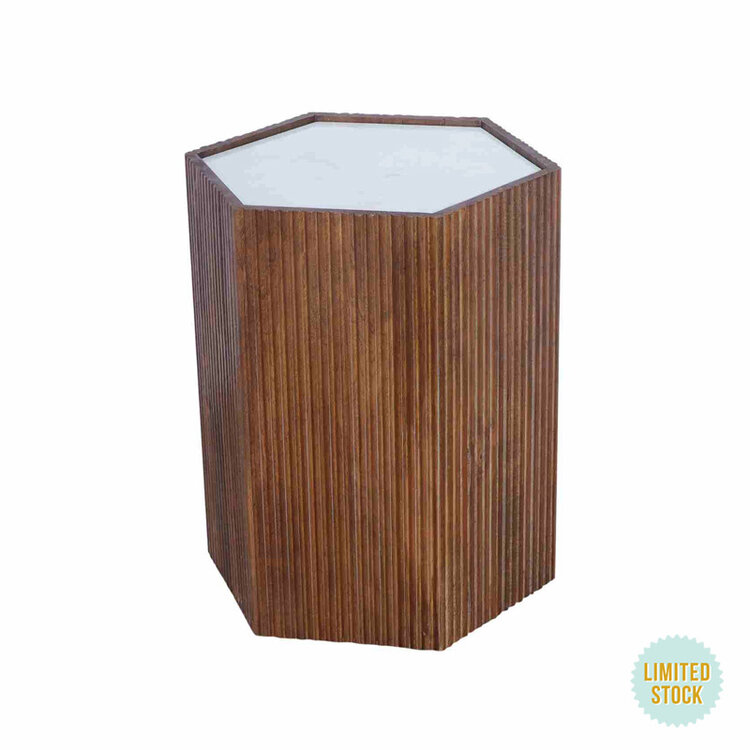 LR HOME SERGEY HEXAGON END TABLE