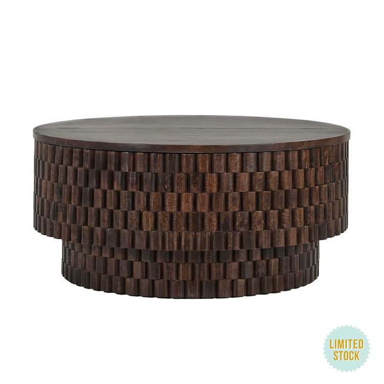 NORBECK 40" ROUND STORAGE COFFEE TABLE