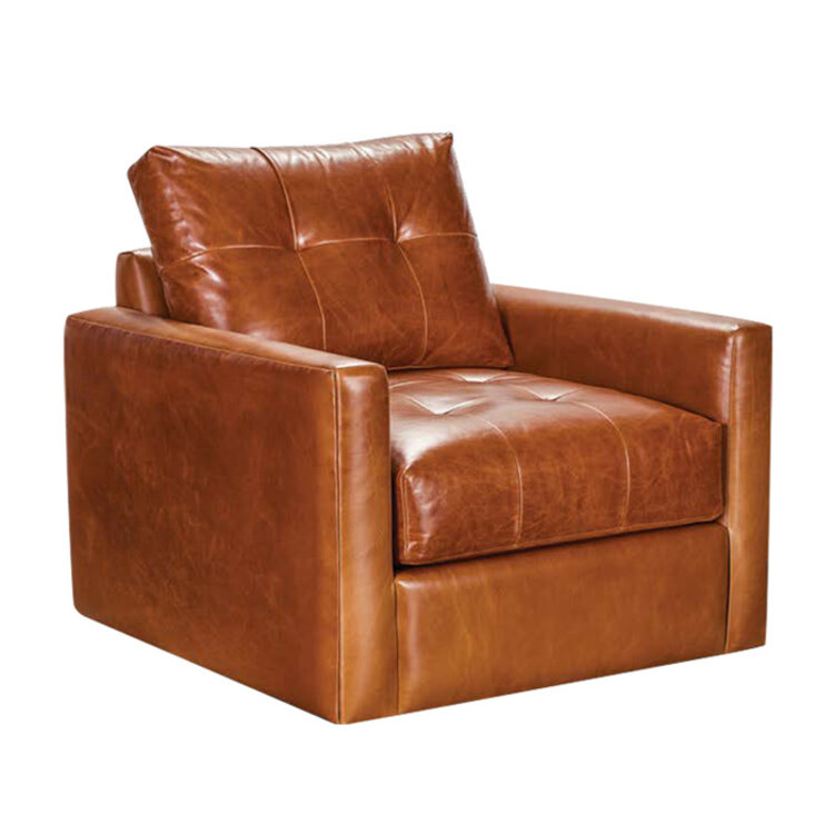 COLMAR LEATHER SWIVEL CHAIR