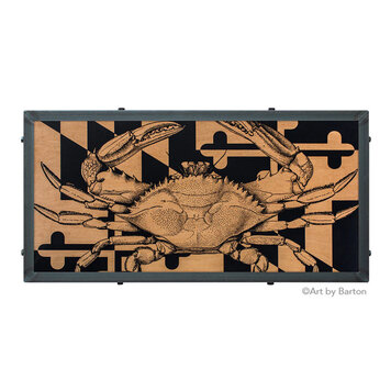CRAB WITH MARYLAND FLAG