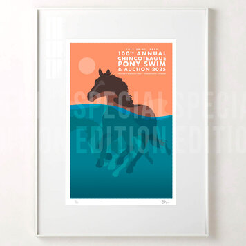 CHINCOTEAGUE 100TH PONY SWIM SPECIAL EDITION PRINT