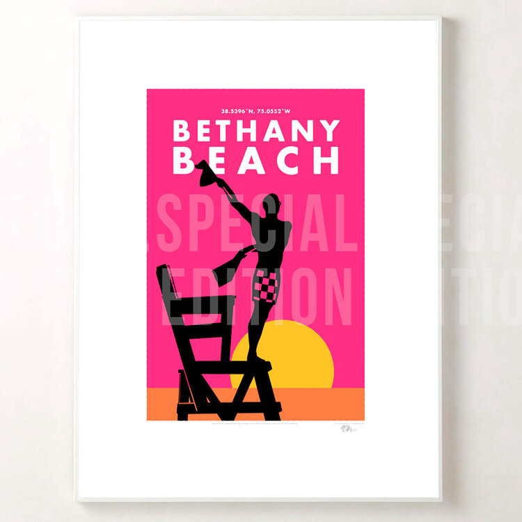 BETHANY BEACH LIFEGUARD SPECIAL EDITION PRINT