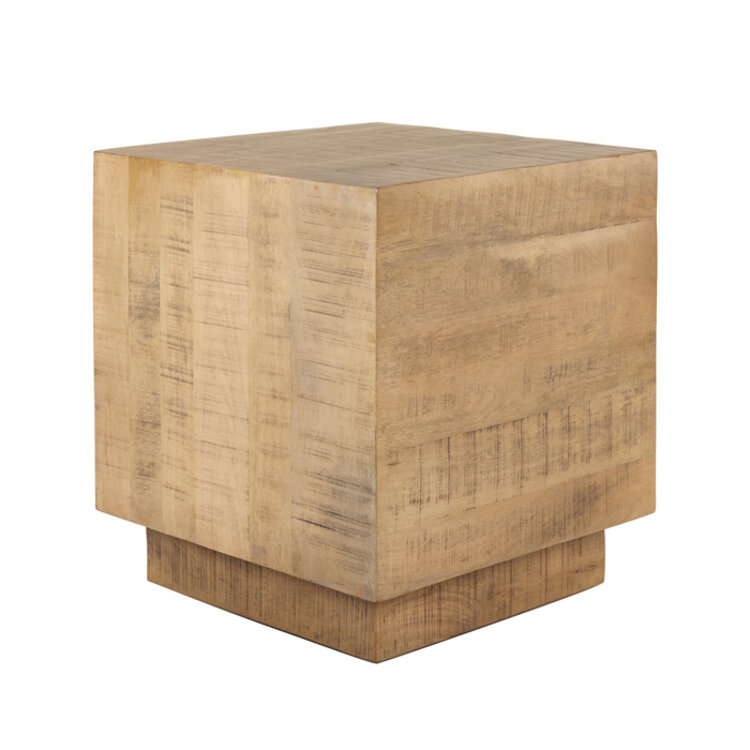 HALDEN END TABLE, LIGHT BROWN