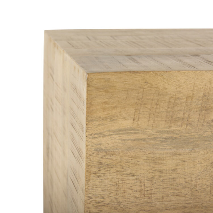 HALDEN END TABLE, LIGHT BROWN