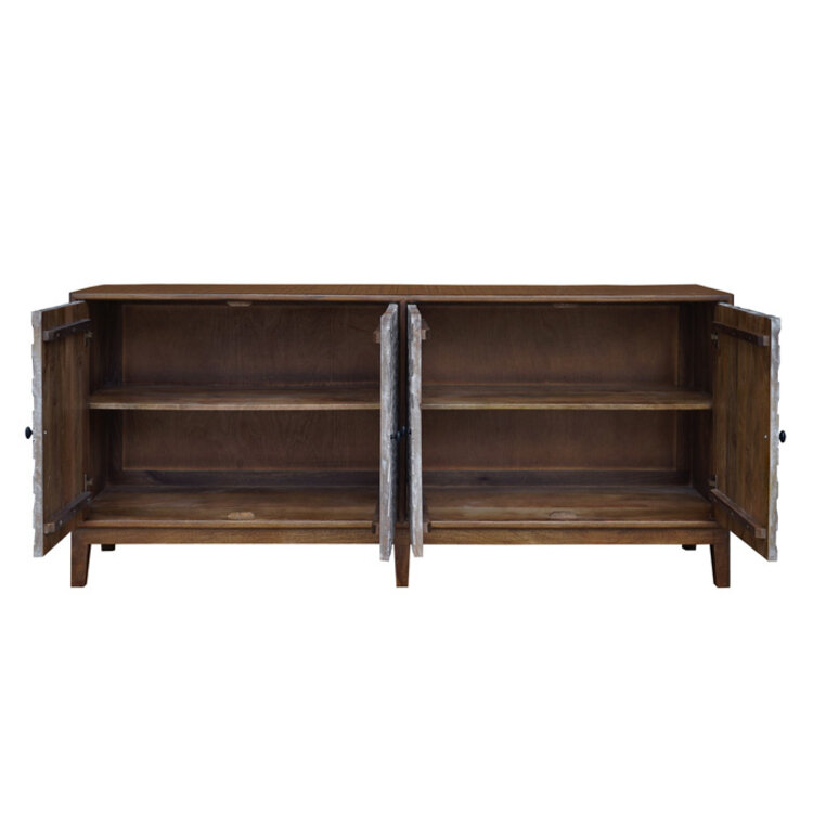LR HOME ANIKA SIDEBOARD, WIRE BRUSHED BROWN