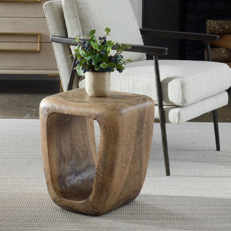 LOLITA SIDE TABLE, BLEACHED WASH