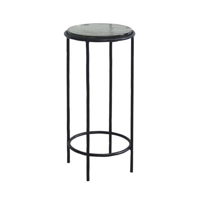 PAULETTE RECYCLED GLASS END TABLE