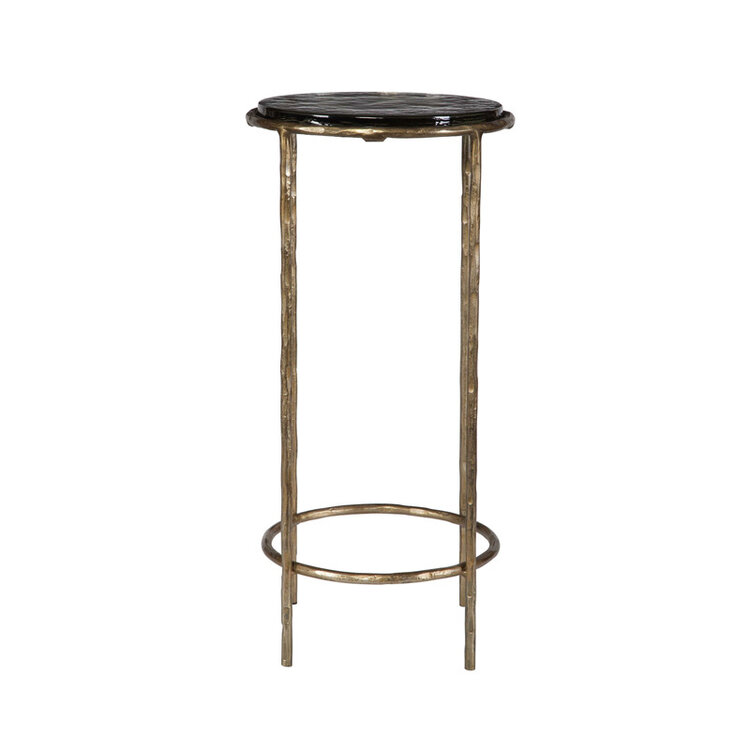 PAULETTE RECYCLED GLASS END TABLE
